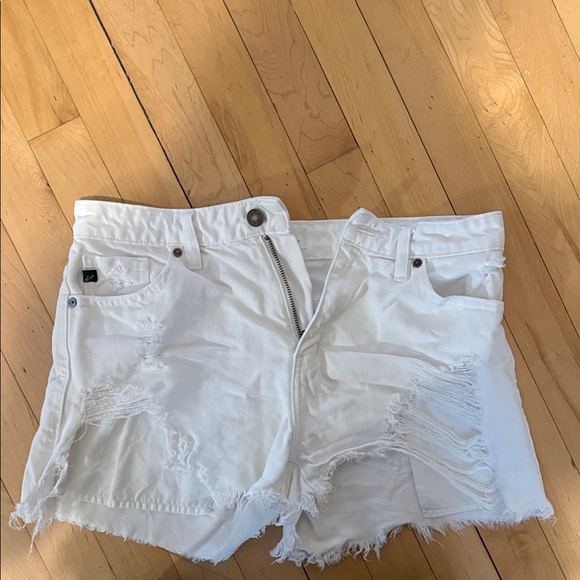 KanCan Pants - KanCan White Distressed Denim Jean Shorts
